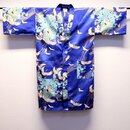 Happi Kranich blau, 88 cm lang, Kimonojacke