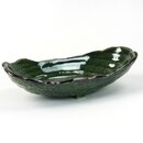 Schale oval grün, 20 x 9,5 cm