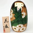 Kokeshi Hanagoromo grün, 17 cm