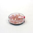 Glasfacettperlen 6 mm aprikose, 50 Stück