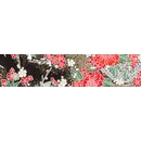 Fröbelsterne Washistreifen Blüten auf Shibori, schwarz